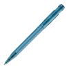 Kugelschreiber Pier Clear Transparent Blau Weiss-Blau Weiss | 1-farbiger Siebdruck | 180° vom Clip | 45 mm x 25 mm | Nicht verfügbar