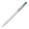 Kugelschreiber Semyr hardcolour Weiss-Grün | 1-farbiger Siebdruck | 90° vom Clip | 45 mm x 25 mm | Nicht verfügbar