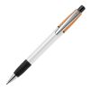 Kugelschreiber Semyr Grip Colour hardcolour Weiss-Orange | 1-farbiger Siebdruck | in Verlängerung vom Clip | 36 mm x 25 mm | Nicht verfügbar