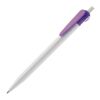 Kugelschreiber Cosmo Hardcolour Weiss-Transparent Violett | 1-farbiger Siebdruck | 270° vom Clip | 50 mm x 25 mm | Nicht verfügbar