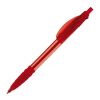 Kugelschreiber Cosmo Transparent Rot Weiß-Rot Weiß | 1-farbiger Siebdruck | 90° vom Clip | 33 mm x 25 mm | Nicht verfügbar