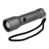 Wiederaufladbare Taschenlampe aus recyceltem Aluminium IPX4 Silber | 1-farbiger Tampondruck | Seite 1 | 35 mm x 15 mm