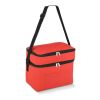R-PET 600D Doppelfach-Kühltasche 30 x 20 x 25cm 12L Rot Weiß