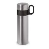 Isolierflasche mit Becher 500ml Silber | 1-farbiger UV-Druck | links vom Henkel | 60 mm x 50 mm | Nicht verfügbar