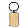 Schlüsselanhänger aus Bambus und Metall rechteckig schwarz | ohne Werbeanbringung | Nicht verfügbar | Nicht verfügbar | Nicht verfügbar
