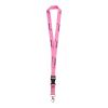 Nylon Schlüsselband PMS Wunschfarbe | ohne Werbeanbringung | 10 mm | Dog-Clip | Metall-Verschluss | Mit Safetyclip | Ausweishülle quer