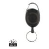 Roller-Clip-Schlüsselanhänger aus RCS recyceltem ABS schwarz | ohne Werbeanbringung | Nicht verfügbar | Nicht verfügbar