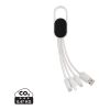 4-in-1 Kabel mit Karabiner-Clip weiß | ohne Werbeanbringung | Nicht verfügbar | Nicht verfügbar