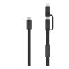 Arc RCS 60W 120cm 2-in-1 Schnellladekabel schwarz