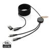 Terra 3 Meter 4-in-1-Kabel aus RCS recyceltem PET grau | ohne Werbeanbringung | Nicht verfügbar | Nicht verfügbar