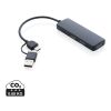 RCS recycelter USB-Hub mit Dual-Input schwarz | ohne Werbeanbringung | Nicht verfügbar | Nicht verfügbar
