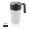 GRS recycelte PP und Stainless Steel Tasse mit Griff weiß | ohne Werbeanbringung | Nicht verfügbar | Nicht verfügbar