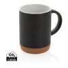 Keramikbecher mit Korkboden, 280ml schwarz | ohne Werbeanbringung | Nicht verfügbar | Nicht verfügbar