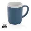 Keramiktasse mit weißem Rand, 300ml blau-weiß | ohne Werbeanbringung | Nicht verfügbar | Nicht verfügbar