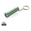 Flash Schlüsselanhänger-Taschenlampe aus RCS rec. Aluminium grün | ohne Werbeanbringung | Nicht verfügbar | Nicht verfügbar