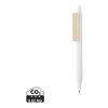 GRS Recyclet ABS Stift mit Bambus-Clip weiß | ohne Werbeanbringung | Nicht verfügbar | Nicht verfügbar