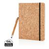 Kork A5 Notizbuch mit Bambus Stift und Stylus braun | ohne Werbeanbringung | Nicht verfügbar | Nicht verfügbar