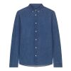 POD Stanley&Stella - Stanley Denim Shirt Mittelblau | M | DTF Linke Brust