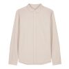 POD Stanley&Stella - Stanley Oxford Shirt beige | L | DTF Linke Brust