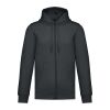 Recycled Vegan Unisex Zip-Hoodie anthrazit | XL | ohne Werbeanbringung