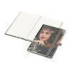 Notizbuch Match-Book RECYCLING Hardcover individuell bedruckt Silber | DIN A5 | ohne Werbeanbringung | recyceltes Naturpapier | Winkelkaro