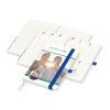 Wochenkalender vorne + Notizen hinten Match-Hybrid RECYCLING Papier-Hardcover A5 Mittelblau | DIN A5 | ohne Werbeanbringung | recyceltes Naturpapier