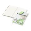 Notizbuch Note-Book RECYCLING Ecken spitz Papier-Hardcover individuell bedruckt DIN A5 | ohne Werbeanbringung | recyceltes Papier matt | Winkelkaro