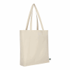 TEXXILLA Tasche aus Fairtrade-zertifizierter Baumwolle mit 2 langen Henkeln, Boden- und Seitenfalte, ca. 140 g/m² beige | ohne Werbeanbringung | ohne Werbeanbringung