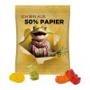 Minitüte 12 g Trolli vegane Fruchtgummi Bärchen weiß | ohne Werbeanbringung | Folie mit ca. 50% Papier