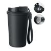 Becher recy. Edelstahl 400ml schwarz