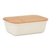 Lunch box mit bambus deckel beige | ohne Werbeanbringung | Nicht verfügbar | Nicht verfügbar