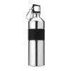 Trinkflasche aus Edelstahl zweifarbig transparent grau