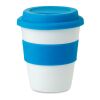 PP Becher mit Silikon-Deckel blau | ohne Werbeanbringung | Nicht verfügbar | Nicht verfügbar