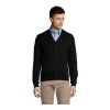Golden Herren-Strickjacke mit V-Ausschnitt schwarz | S