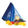 Tetraeder 15 g Trolli Fruchtgummi Standardformen weiß | ohne Werbeanbringung | Fußbälle | Folie, weiß