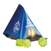 Tetraeder 15 g Trolli Fruchtgummi Standardformen weiß | ohne Werbeanbringung | Kleeblattgrün