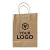 Tragetasche 'Medium present' aus recycelten Papier Braun | ohne Werbeanbringung | Nicht verfügbar | Nicht verfügbar