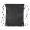 rPET 210D Polyester Rucksack mit Kordelzug Calix Schwarz | ohne Werbeanbringung | Nicht verfügbar | Nicht verfügbar