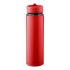 Recycelte Trinkflasche aus Edelstahl (500 ml) Zeno Rot | ohne Werbeanbringung | Nicht verfügbar | Nicht verfügbar