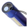 Taschenlampe aus recyceltem Aluminium COB Sami Kobaltblau