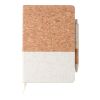 Cork-Line Notizbuch aus Kork und Leinen und Kugelschreiber aus Weizenstroh Kenzo Braun | ohne Werbeanbringung | Nicht verfügbar | Nicht verfügbar