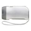 LED-Dynamotaschenlampe 'Mission' aus Kunststoff Silber