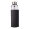 Glasflasche "Neo" (500ml) mit Neoprenhülle Schwarz