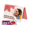 Werbekarte Visitenkartenformat PEZ ohne Werbeanbringung | 1 PEZ Bonbonriegel, Kirsche