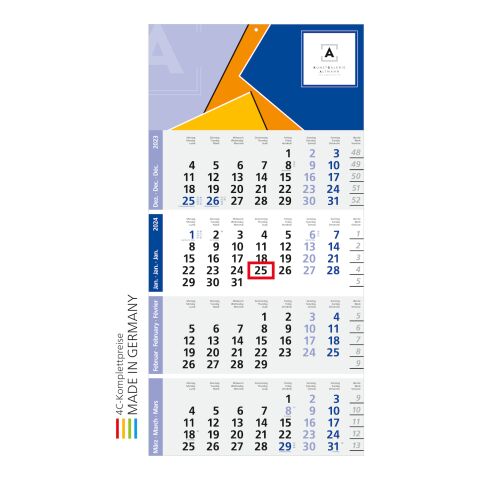 Einblatt-Monatskalender Logic 4 Post A Nicht verfügbar | 4C-Quality Digital