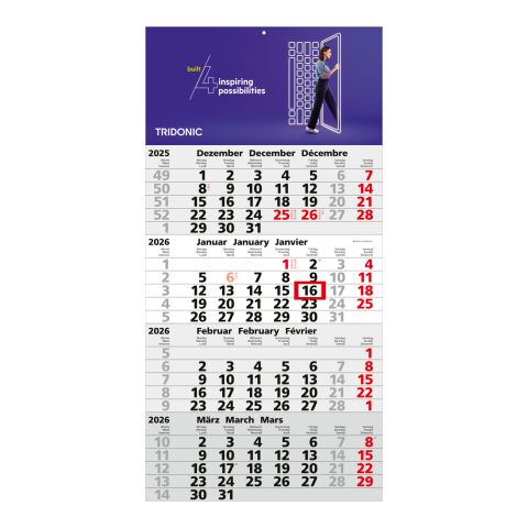4-Monatskalender Mega 4 Bestseller (Einblatt) 