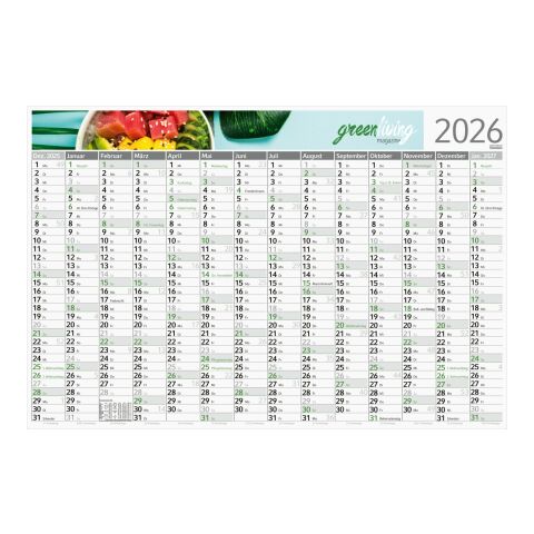 Wandplaner Horizont Recycling Hellgrau-blau | 4C-Quality Offset | Blau