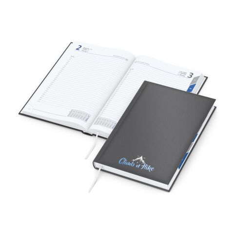 Buchkalender Manager Register Bestseller inkl. Siebdruck-Digital Anthrazit | ohne Werbeanbringung