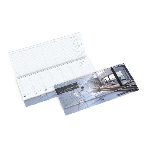 Tisch-Querkalender Compact Bestseller Bunt-blau | ohne Werbeanbringung | 4C-Quality Digital