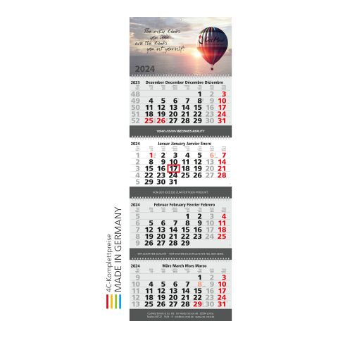 Mehrblockmonatskalender Quadro Wire-O 4 bestseller 4C-Quality Digital